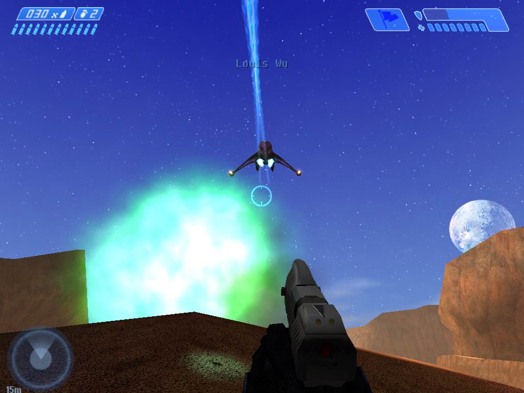 Halo PC Beta: Banshee with Fuel Rod Blast (Blood Gulch)