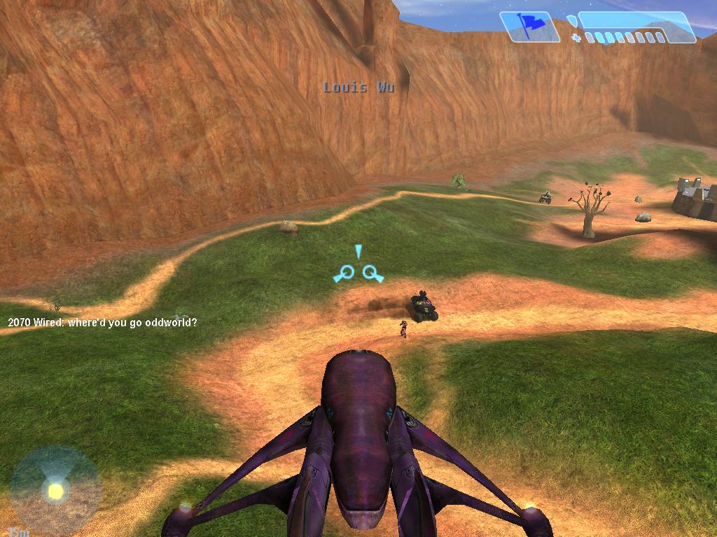 Halo PC Beta: Flying in a Banshee (Blood Gulch)