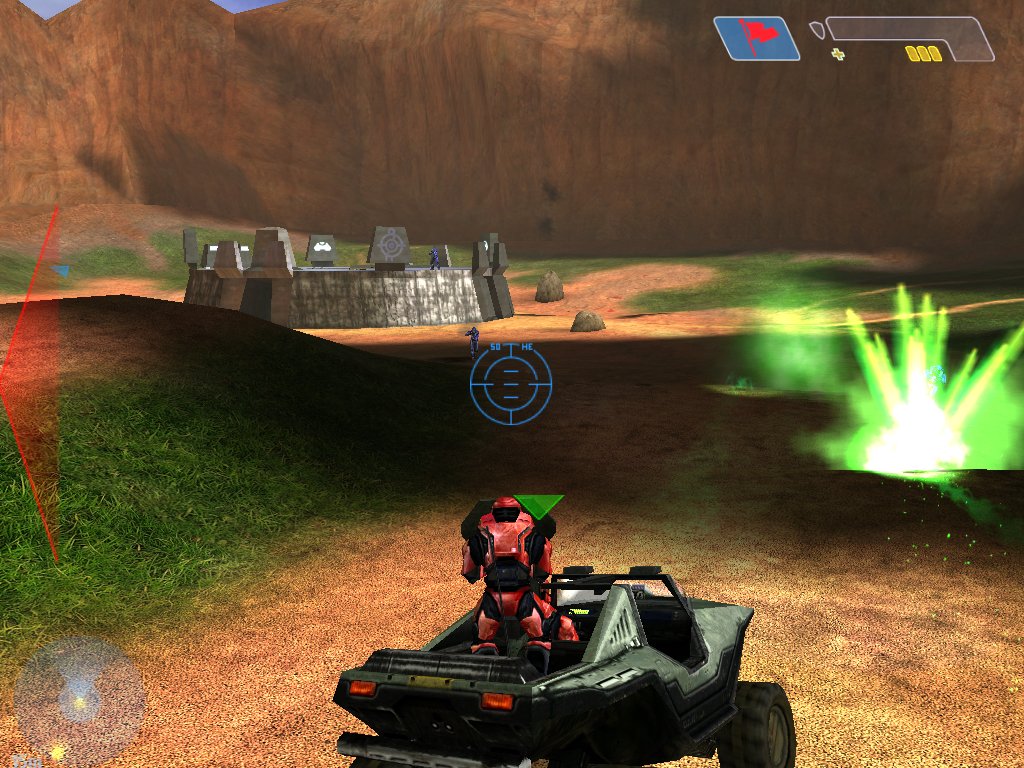 Halo PC Beta: Warthog on Blood Gulch